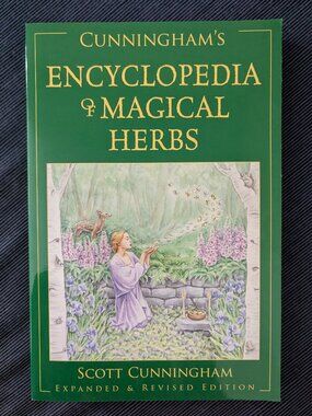 Scott Cunningham's Encyclopedia of Magical Herbs 1990 Llewelln sourcebook illust
